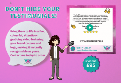 Testimonial videos package from Value Added Video